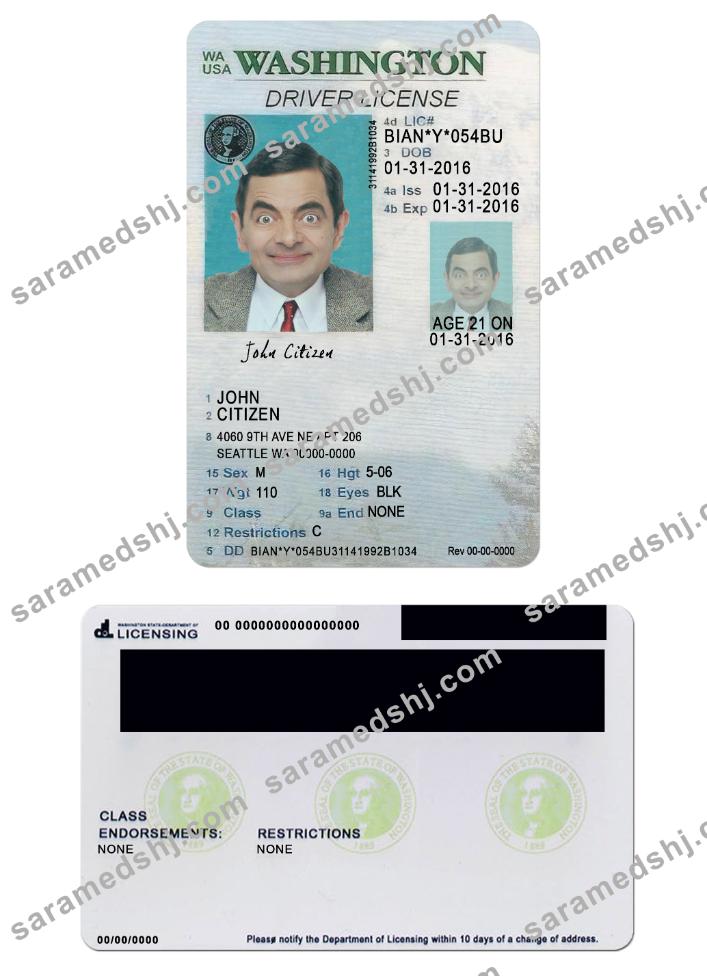 USA Washigton driving license under 21